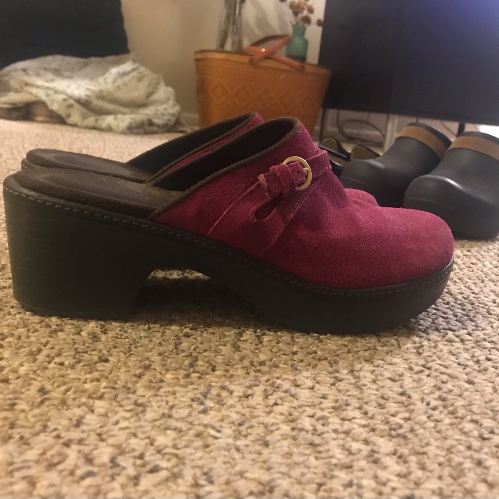 Purple or plum lands end clogs